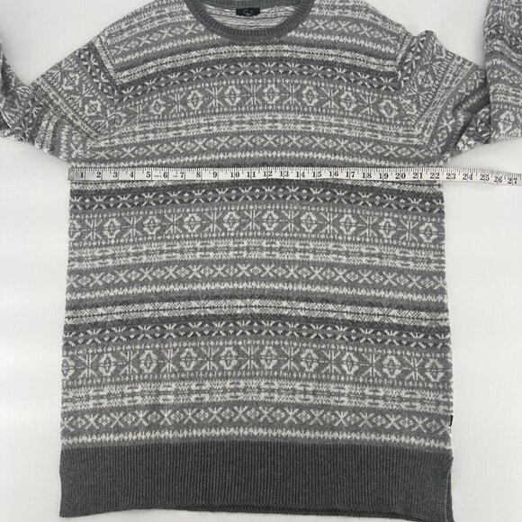 Rails Mens Size XL Gray Carlisle Sweater In Silver Icicle Fair Isle Nordic - Picture 5 of 10